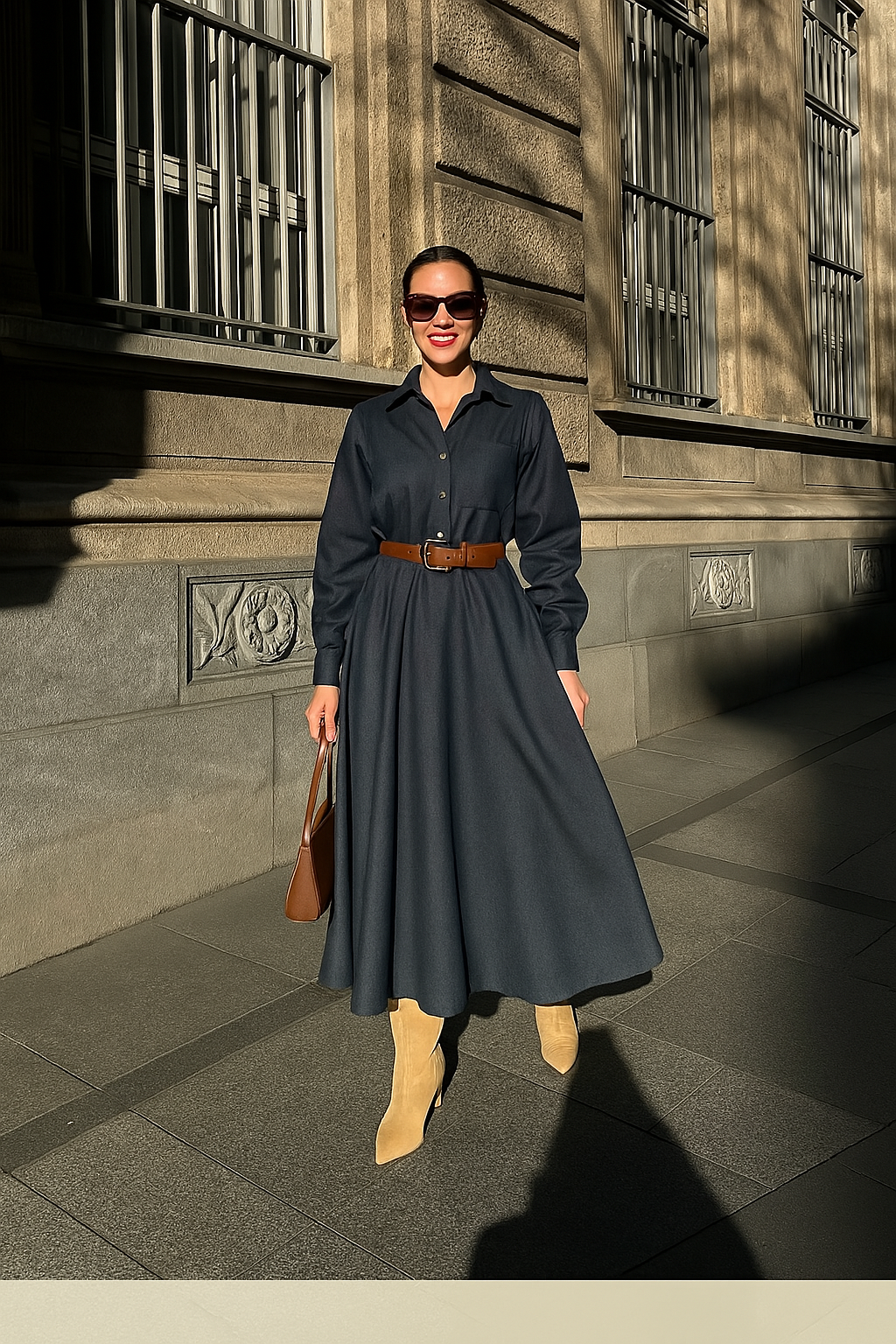 Blue Midi Skirt