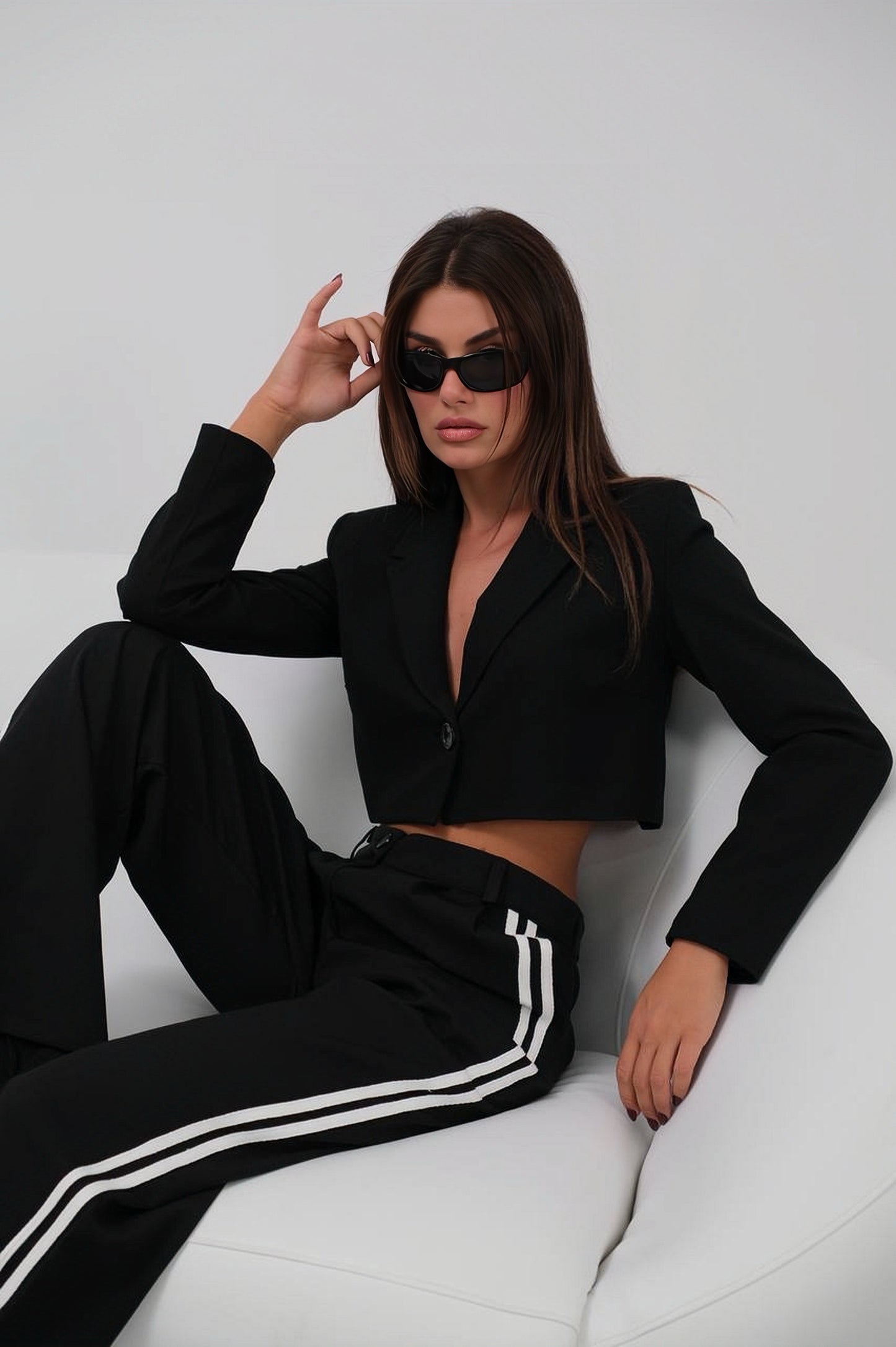 2 Stripe Black Pants