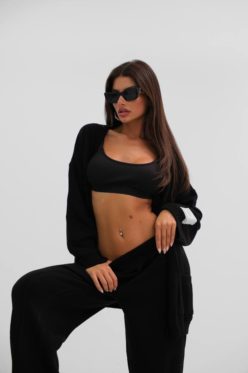 2 piece black suit