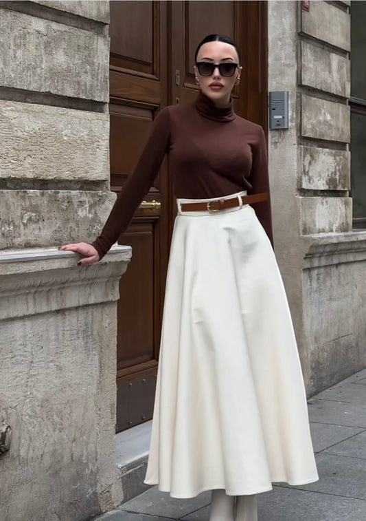White Midi Skirt