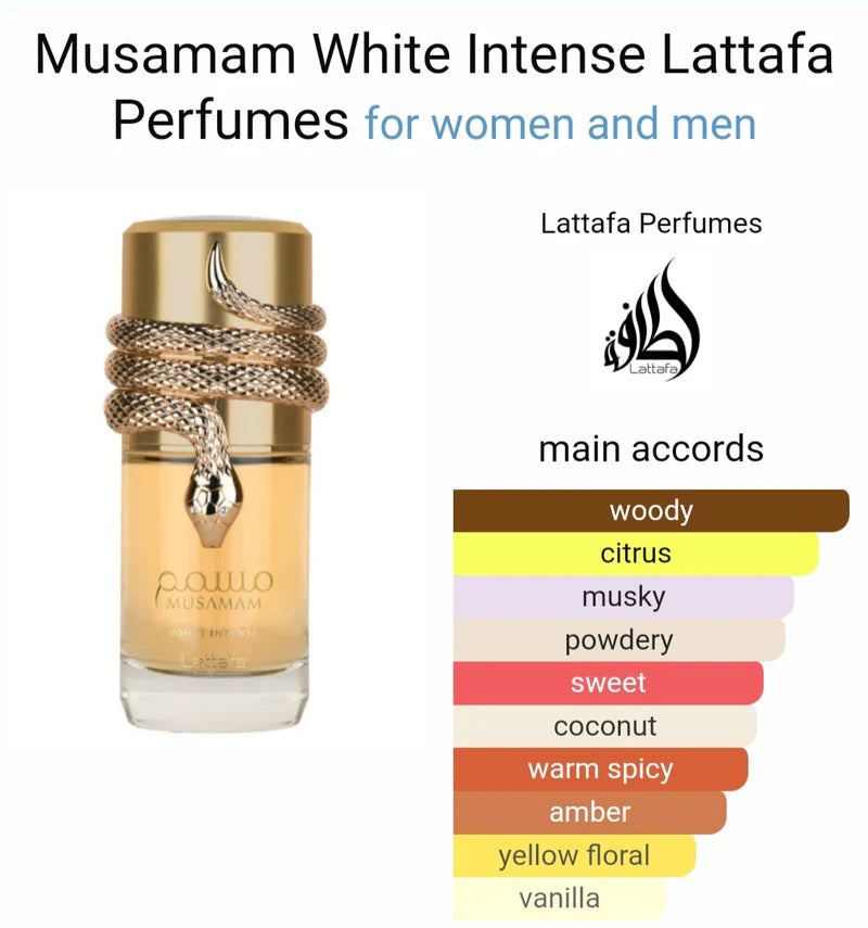 Musamam White Intense Lattafa Perfumes for women and men