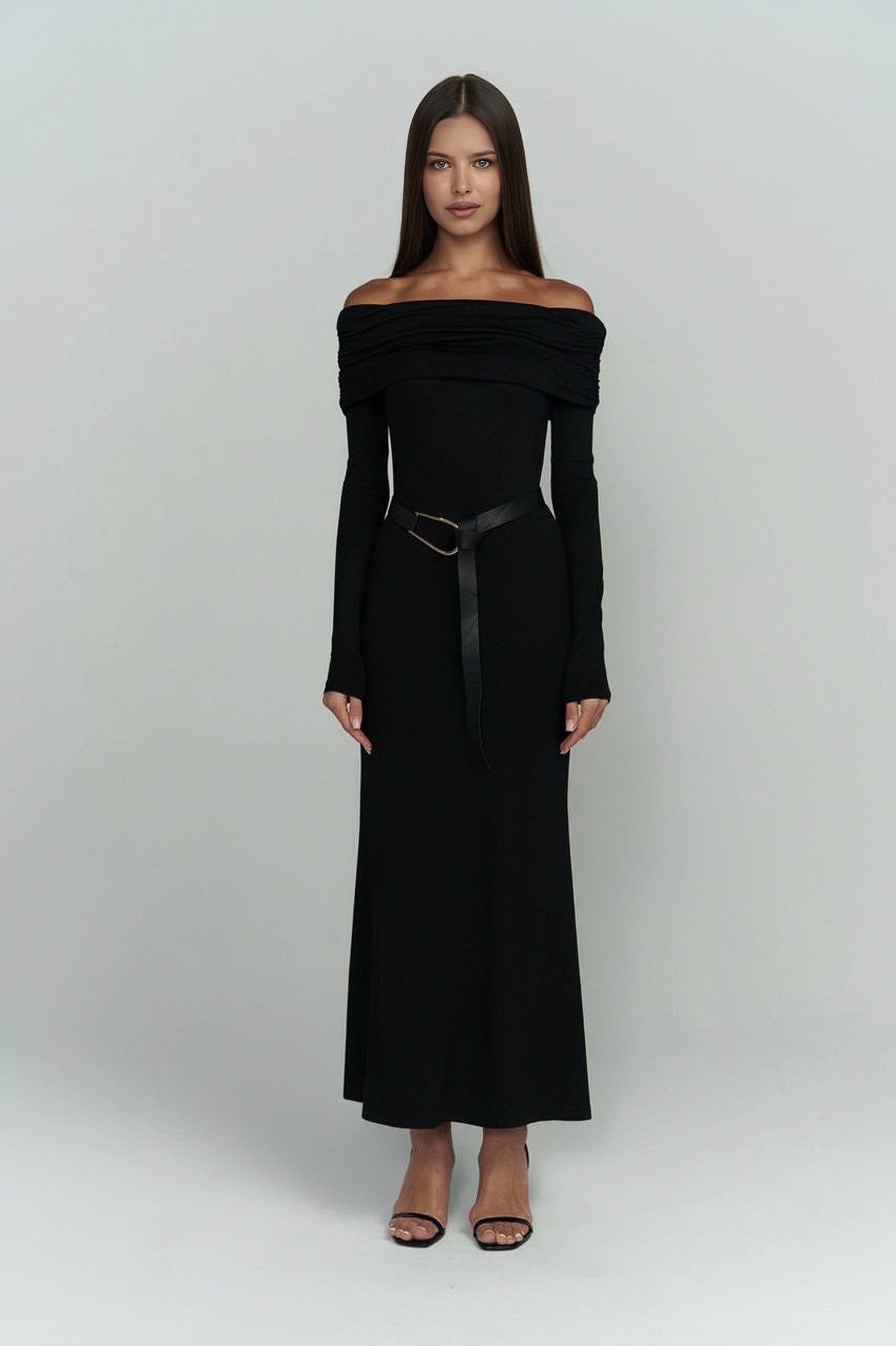 Carmen Black long Dress