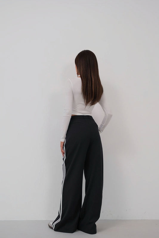 2 Stripe Black Pants
