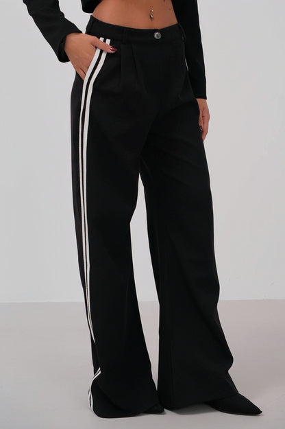 2 Stripe Black Pants