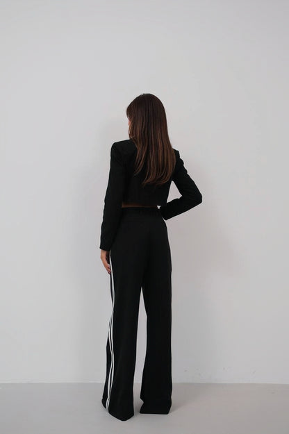 2 Stripe Black Pants