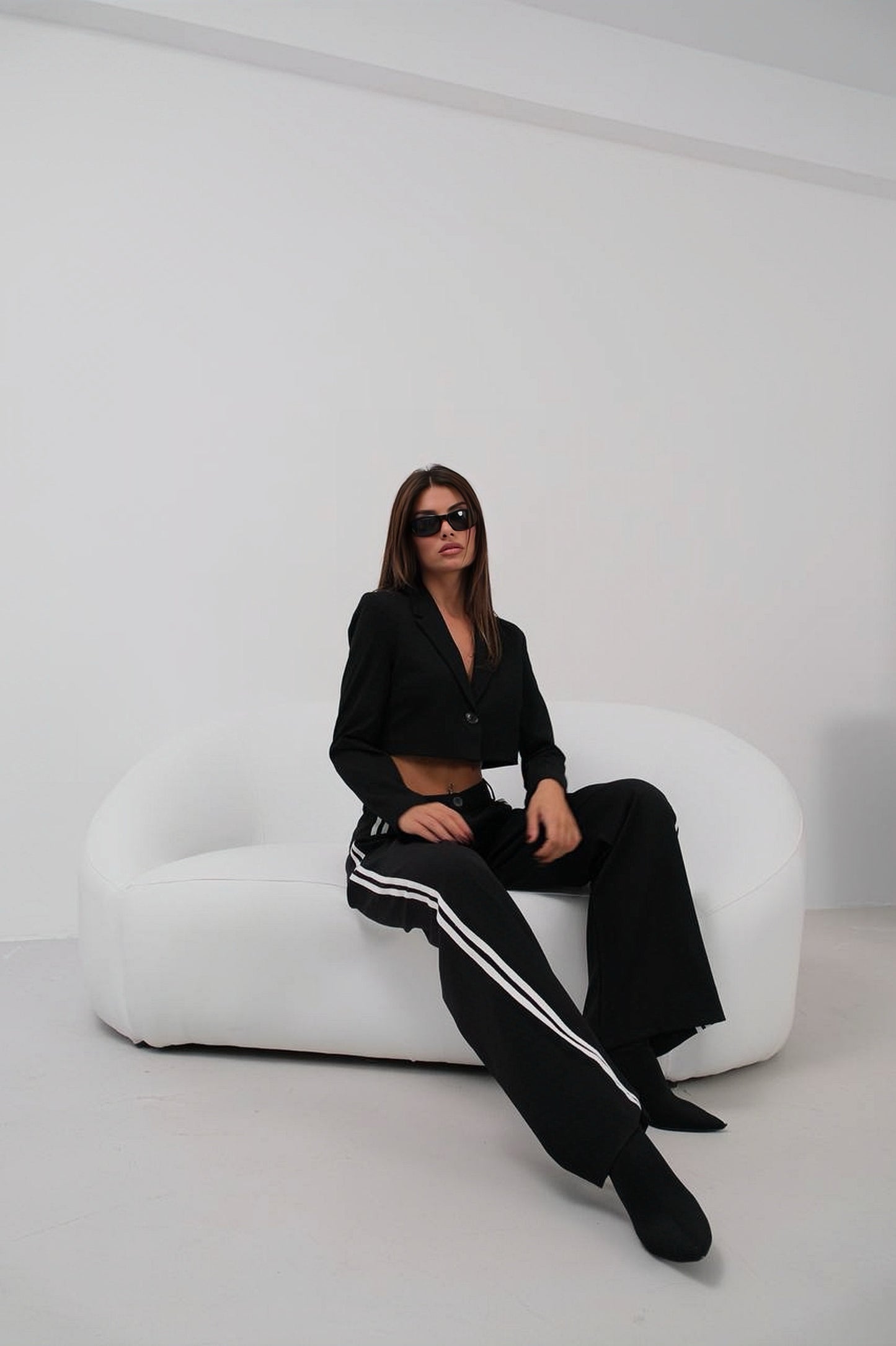2 Stripe Black Pants