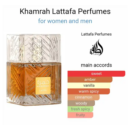 Khamrah Lattafa Perfumes for women and men